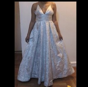 B.Darling Elegant White/Silver Gown 3/4